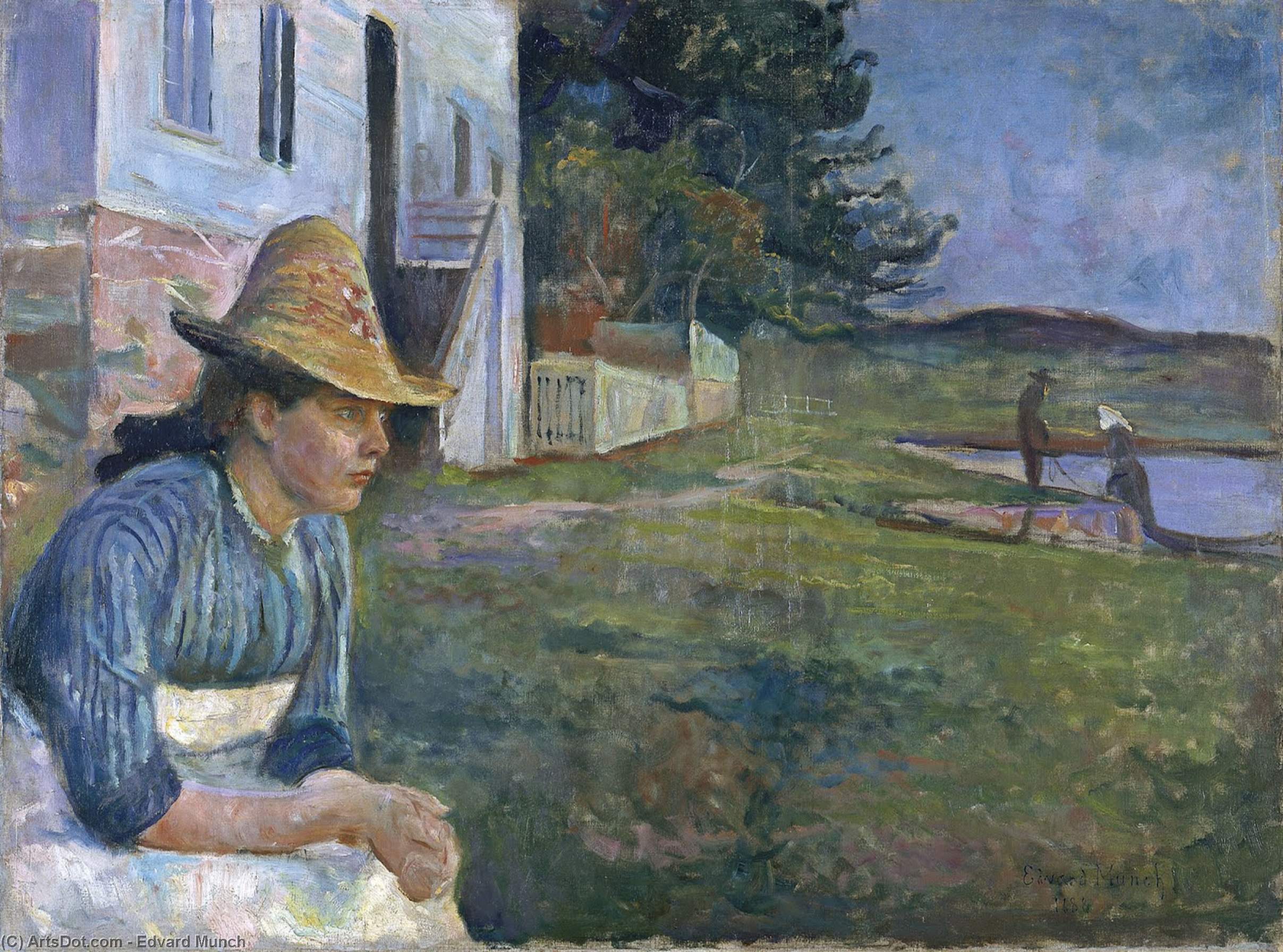 WikiOO.org - Güzel Sanatlar Ansiklopedisi - Resim, Resimler Edvard Munch - Evening