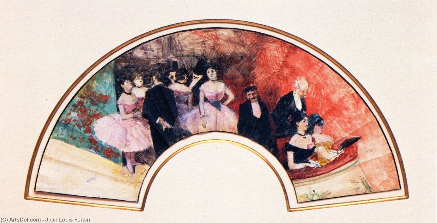 Wikioo.org - สารานุกรมวิจิตรศิลป์ - จิตรกรรม Jean Louis Forain - Evening at the Opera