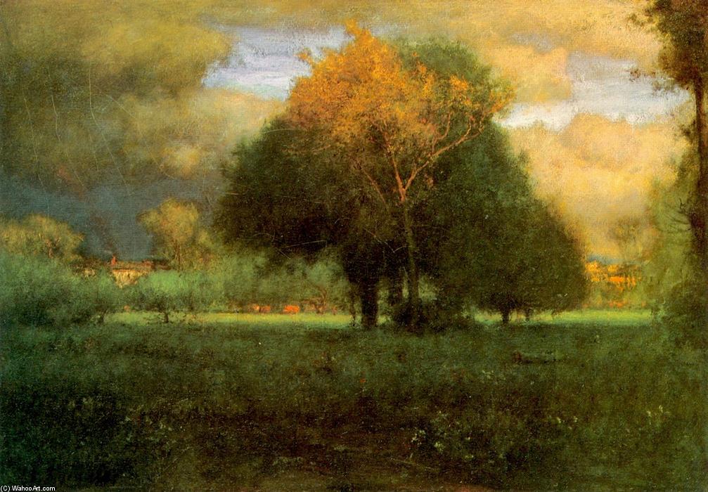 Wikioo.org - The Encyclopedia of Fine Arts - Painting, Artwork by George Inness - Evening Glow