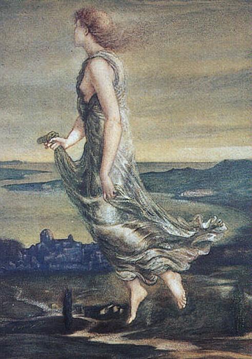 WikiOO.org - Enciclopédia das Belas Artes - Pintura, Arte por Edward Coley Burne-Jones - Evening Star