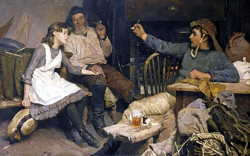 Wikioo.org - The Encyclopedia of Fine Arts - Painting, Artwork by Frank Bramley - Every One His Own Tale