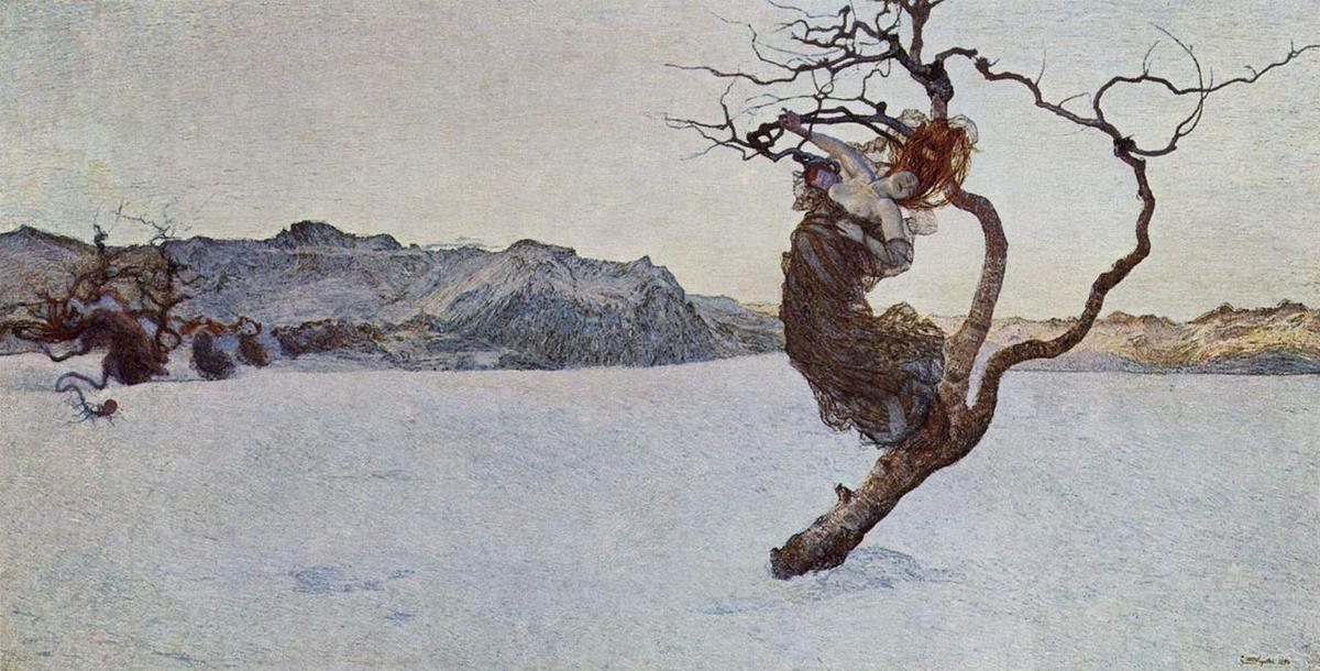 Wikioo.org - The Encyclopedia of Fine Arts - Painting, Artwork by Giovanni Segantini - The Evil Mothers