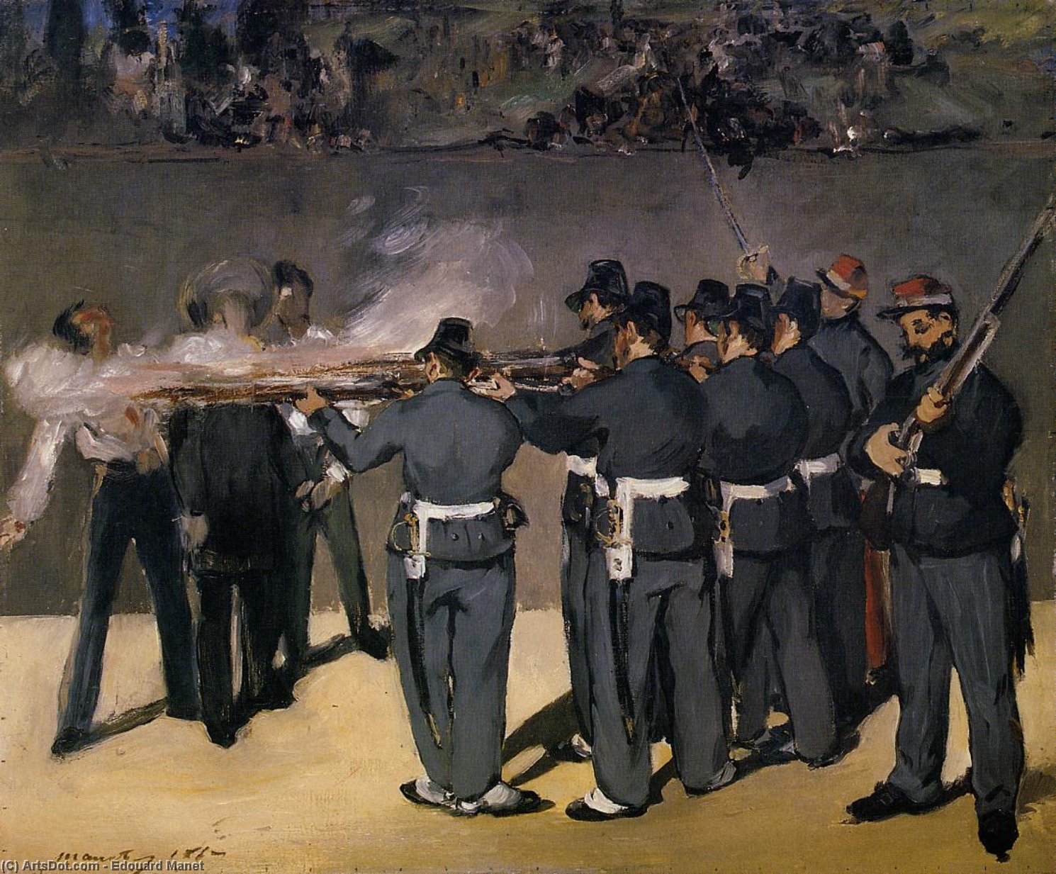 Wikioo.org - The Encyclopedia of Fine Arts - Painting, Artwork by Edouard Manet - The Execution of the Emperor Maximillian