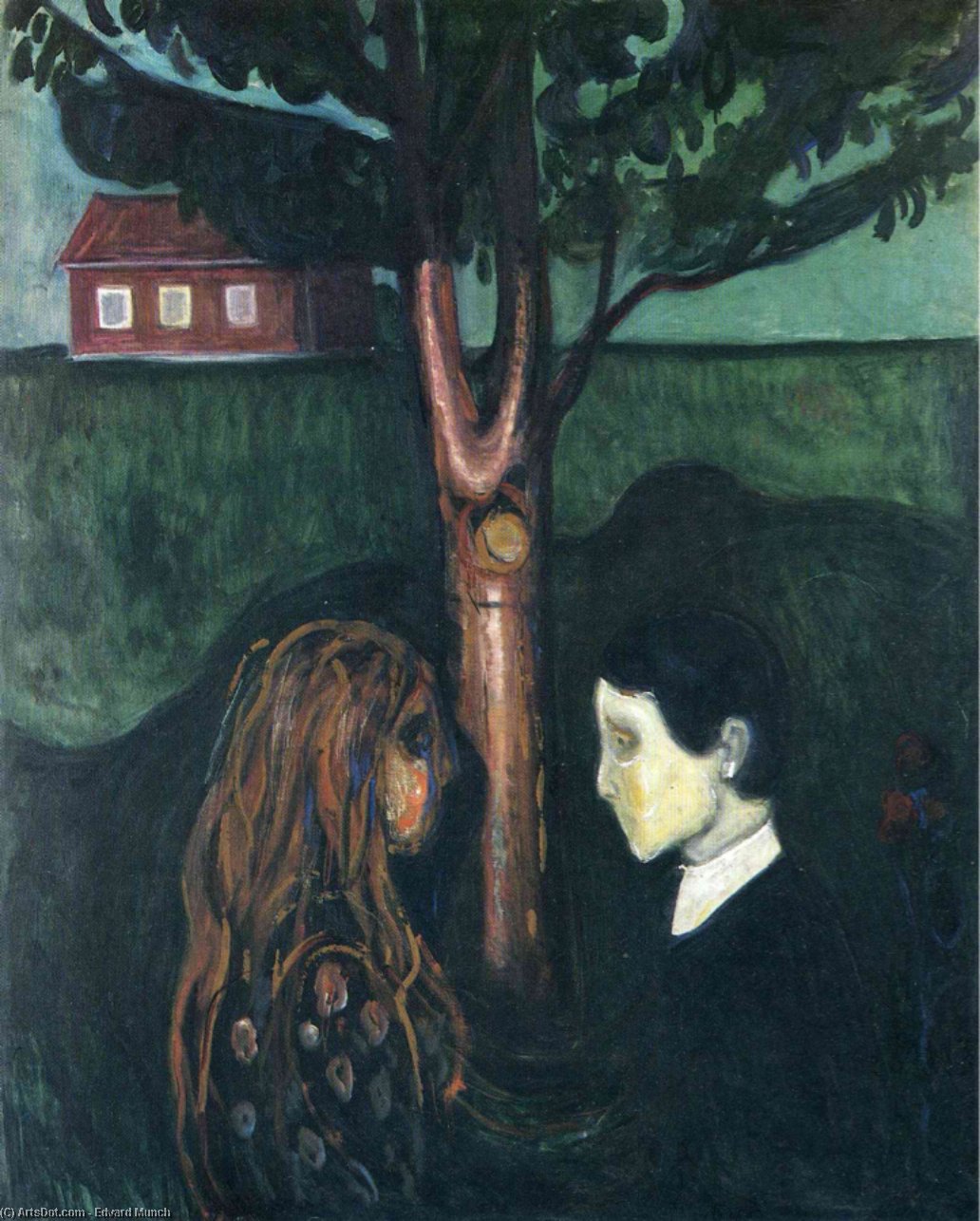 WikiOO.org - Encyclopedia of Fine Arts - Maalaus, taideteos Edvard Munch - Eye in Eye