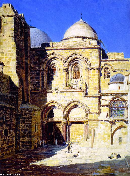 Wikioo.org - The Encyclopedia of Fine Arts - Painting, Artwork by Vasily Dmitrievich Polenov - Façade of the Church of the Holy Sepulcher