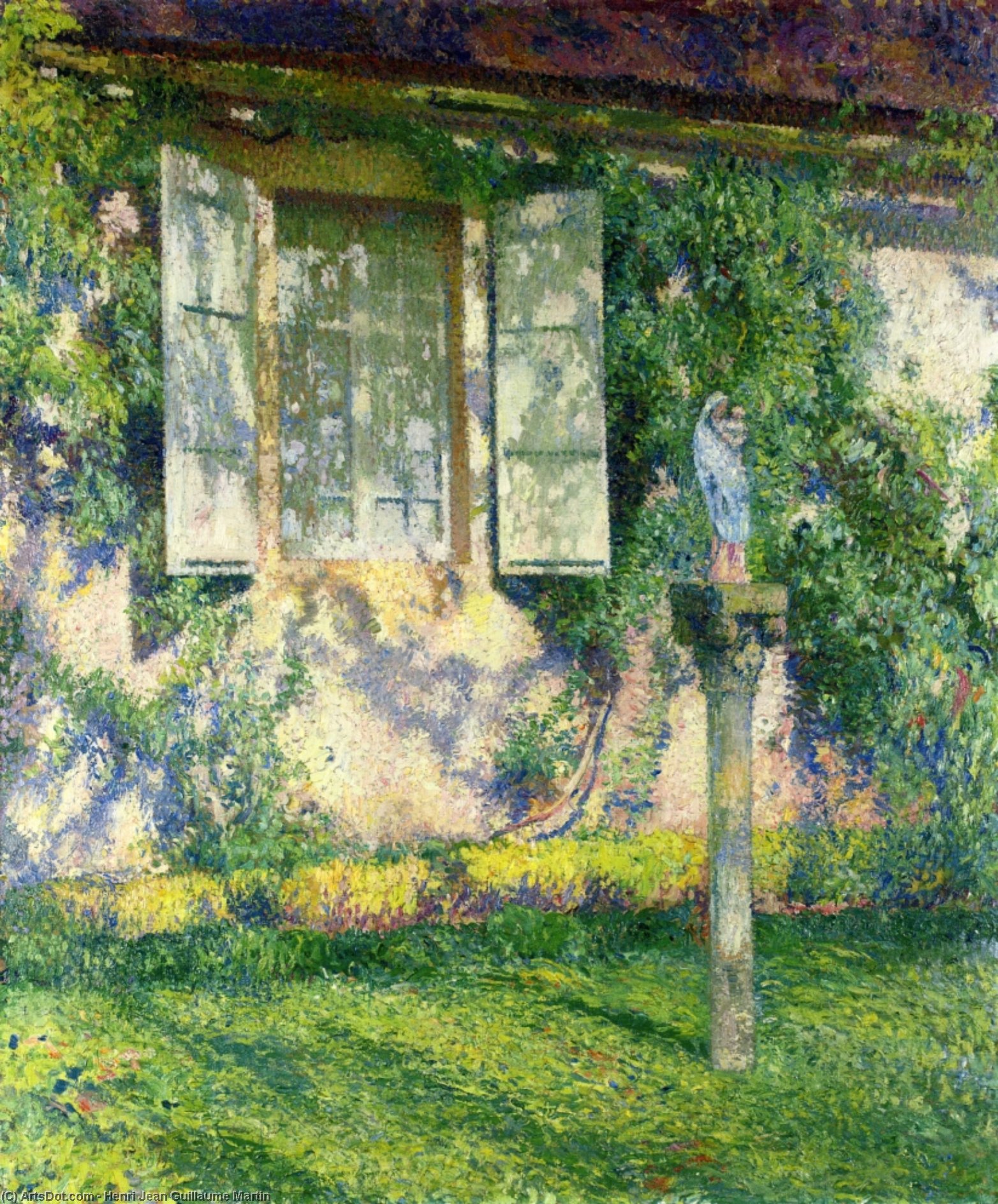 Wikioo.org - The Encyclopedia of Fine Arts - Painting, Artwork by Henri Jean Guillaume Martin - The Facade of Marquayrol