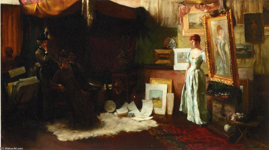 Wikioo.org - The Encyclopedia of Fine Arts - Painting, Artwork by Charles Courtney Curran - Fair Critics