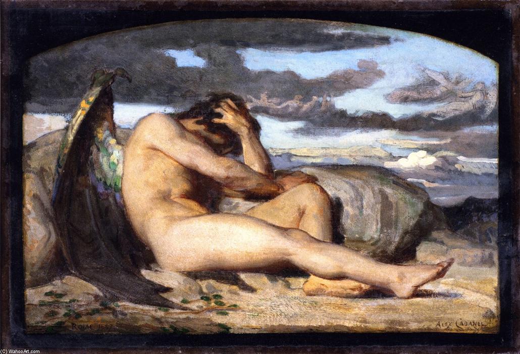 Wikioo.org - The Encyclopedia of Fine Arts - Painting, Artwork by Alexandre Cabanel - Fallen Angel (study)