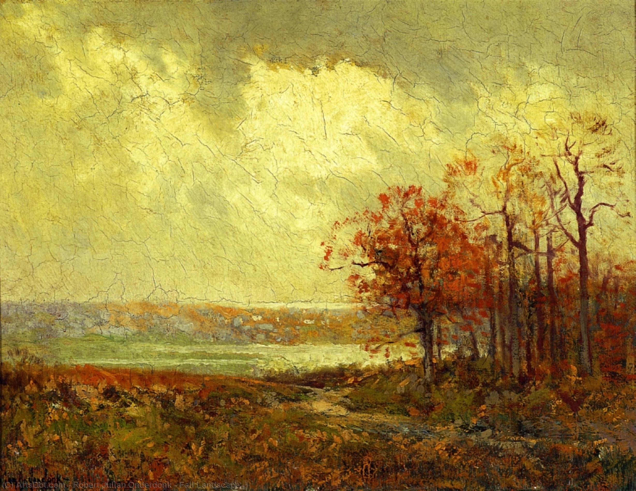 Wikioo.org - สารานุกรมวิจิตรศิลป์ - จิตรกรรม Robert Julian Onderdonk - Fall Landscape