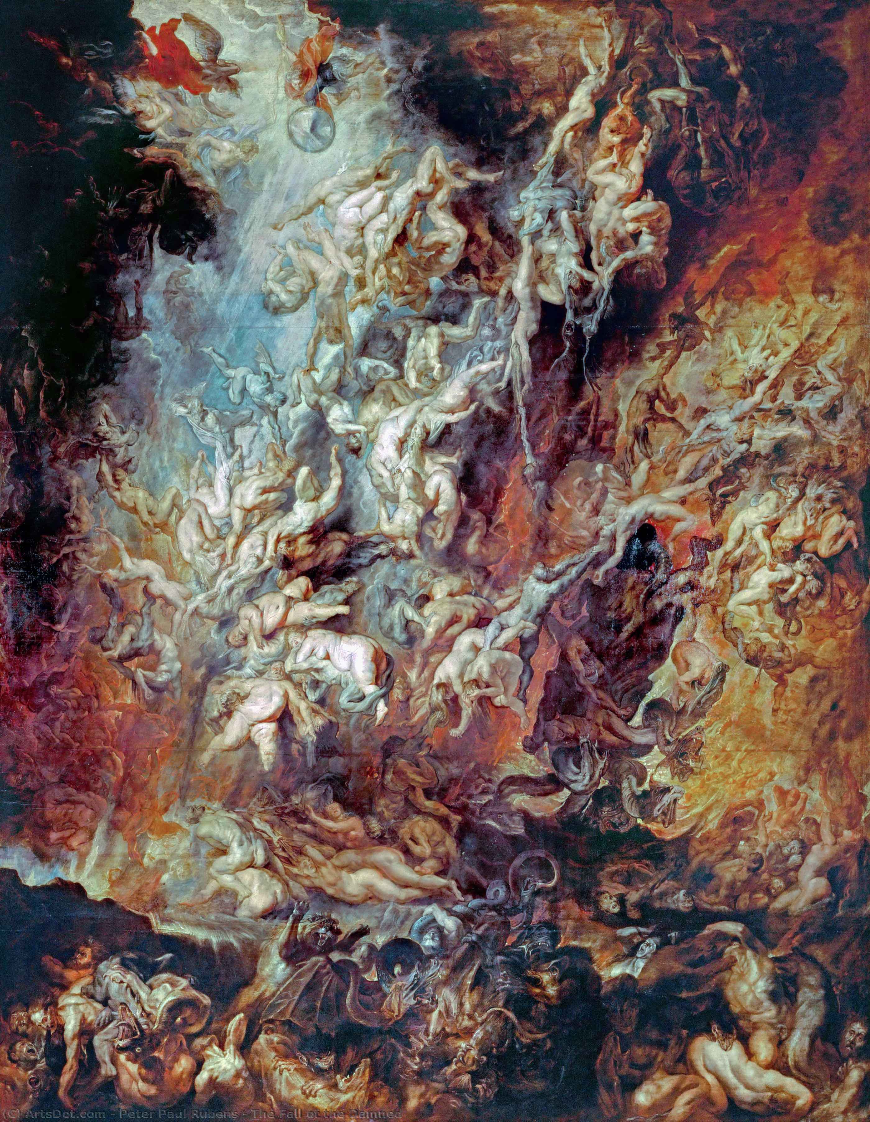 Wikioo.org – La Enciclopedia de las Bellas Artes - Pintura, Obras de arte de Peter Paul Rubens - La Caída de los Condenados
