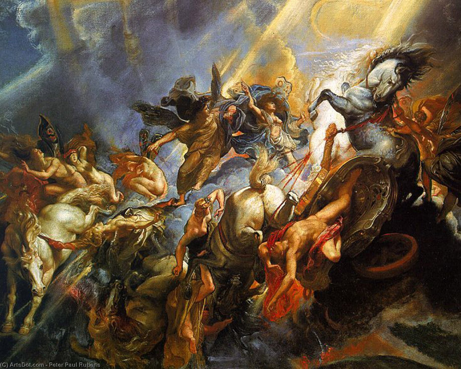 Wikioo.org – L'Enciclopedia delle Belle Arti - Pittura, Opere di Peter Paul Rubens - La caduta di Fetonte
