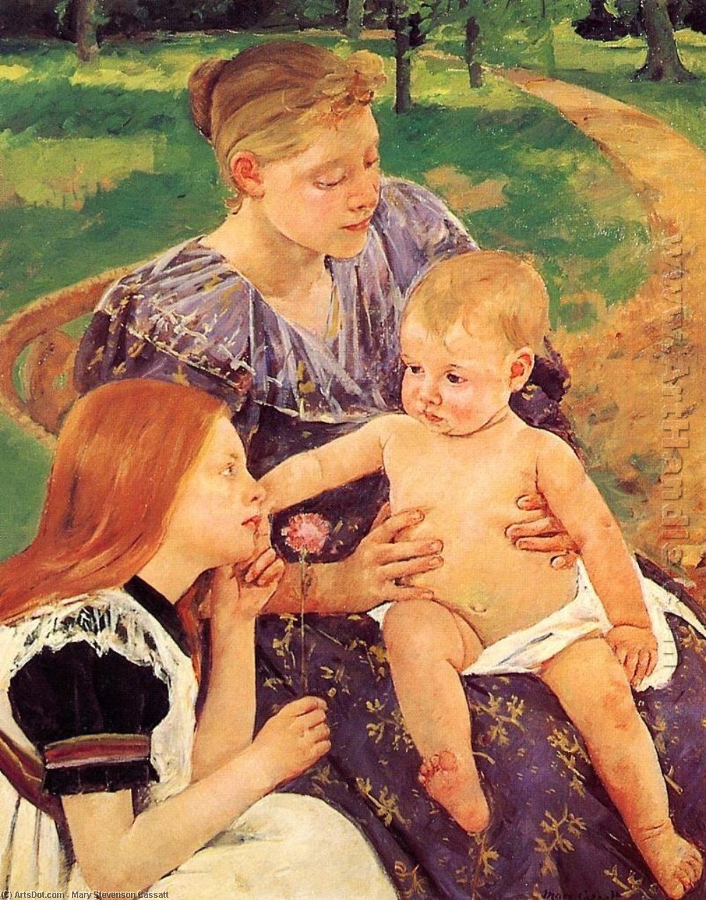 Wikioo.org - Die Enzyklopädie bildender Kunst - Malerei, Kunstwerk von Mary Stevenson Cassatt - Die familiäre