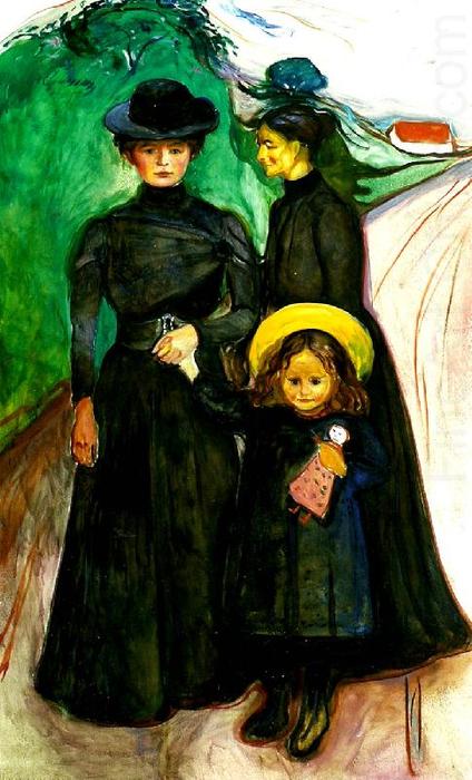 Wikioo.org – La Enciclopedia de las Bellas Artes - Pintura, Obras de arte de Edvard Munch - familia