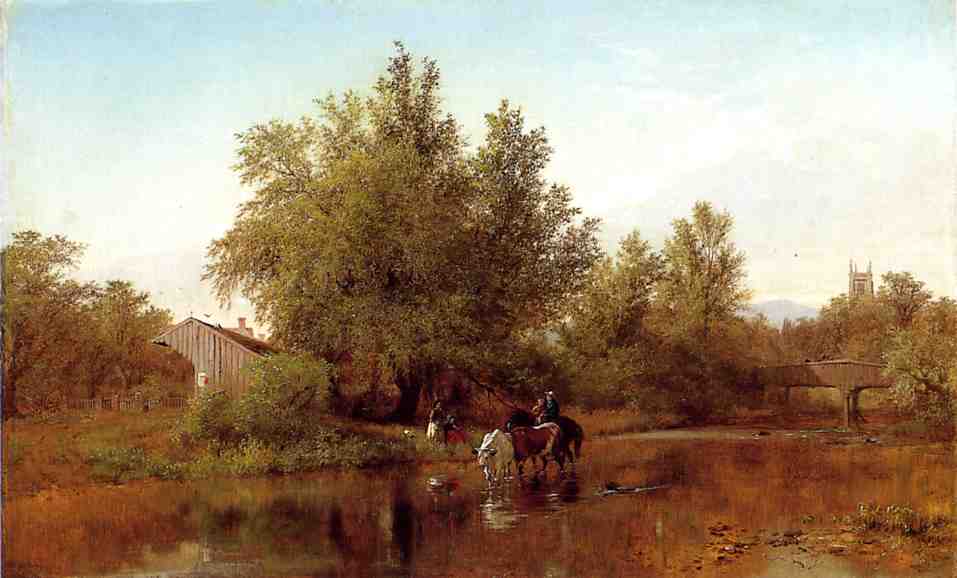 WikiOO.org - Εγκυκλοπαίδεια Καλών Τεχνών - Ζωγραφική, έργα τέχνης Albert Fitch Bellows - Family by the River
