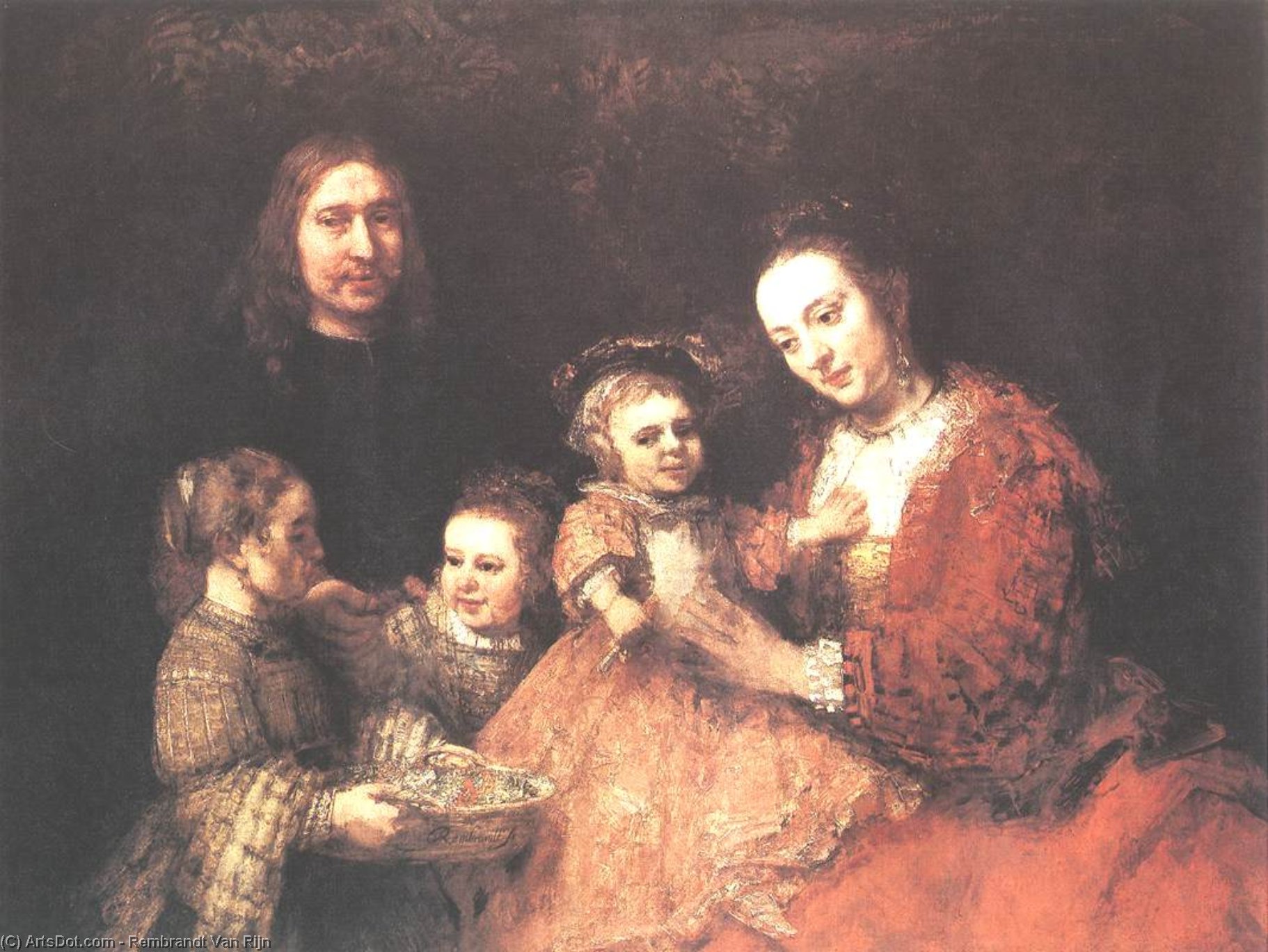 Wikioo.org - Die Enzyklopädie bildender Kunst - Malerei, Kunstwerk von Rembrandt Van Rijn - Familien-Gruppe