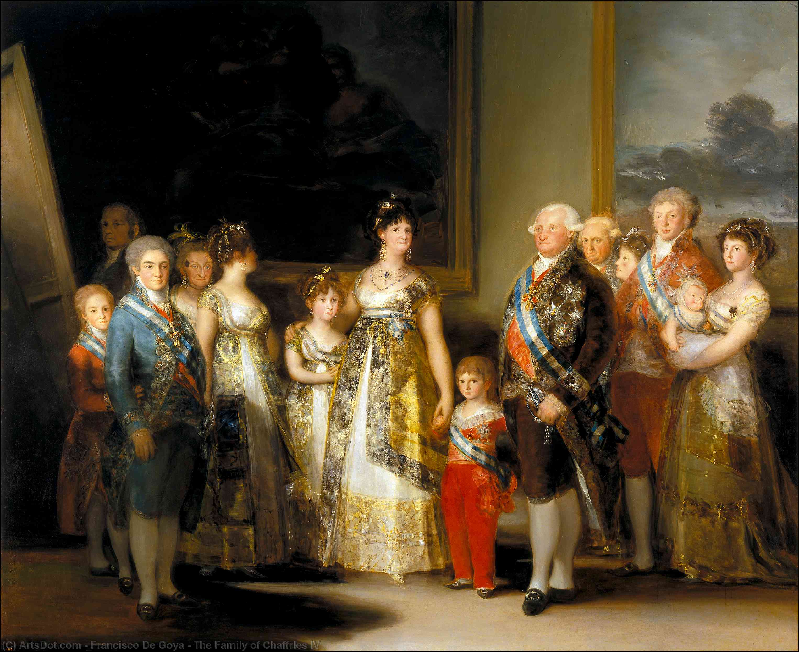 Wikioo.org - สารานุกรมวิจิตรศิลป์ - จิตรกรรม Francisco De Goya - The Family of Chaffrles IV