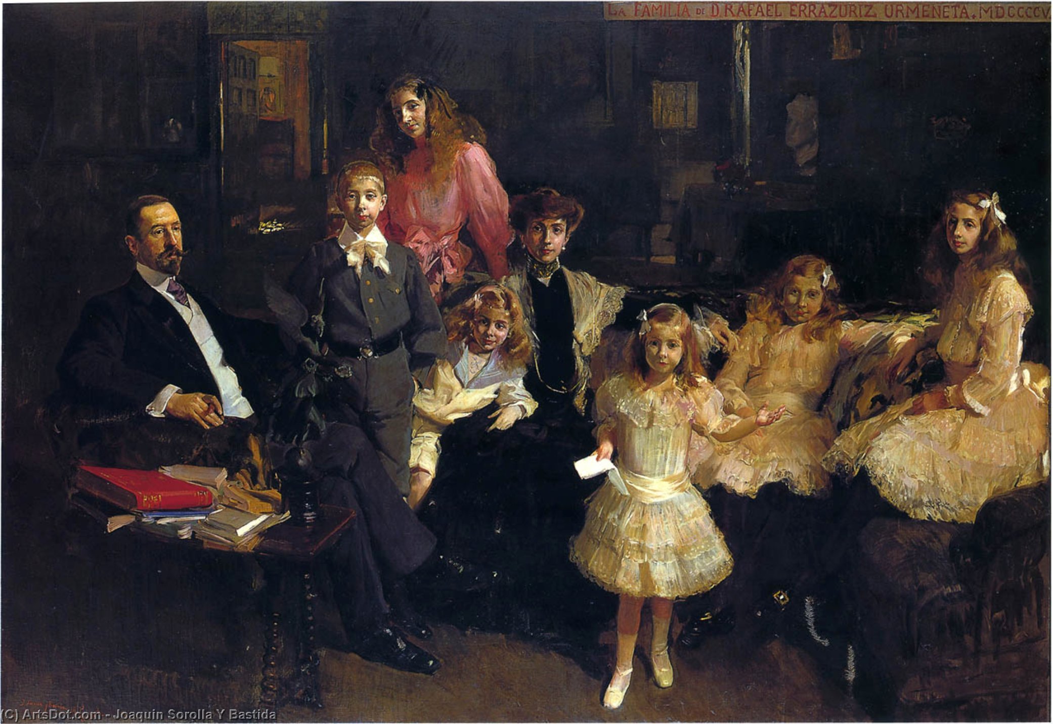 Wikioo.org - The Encyclopedia of Fine Arts - Painting, Artwork by Joaquin Sorolla Y Bastida - The Family of Rafael Errazuriz