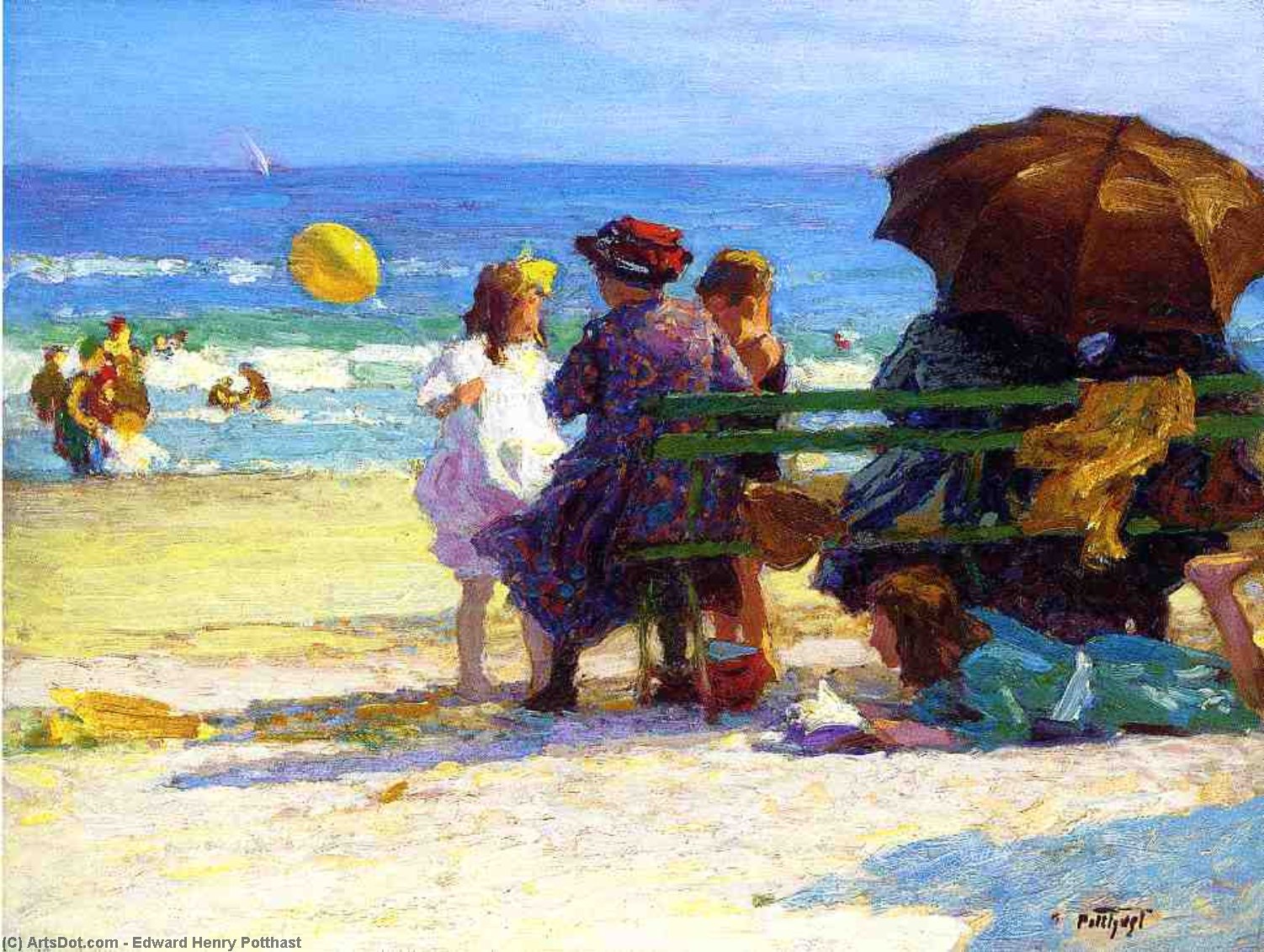 Wikioo.org - The Encyclopedia of Fine Arts - Painting, Artwork by Edward Henry Potthast - A Family Outing