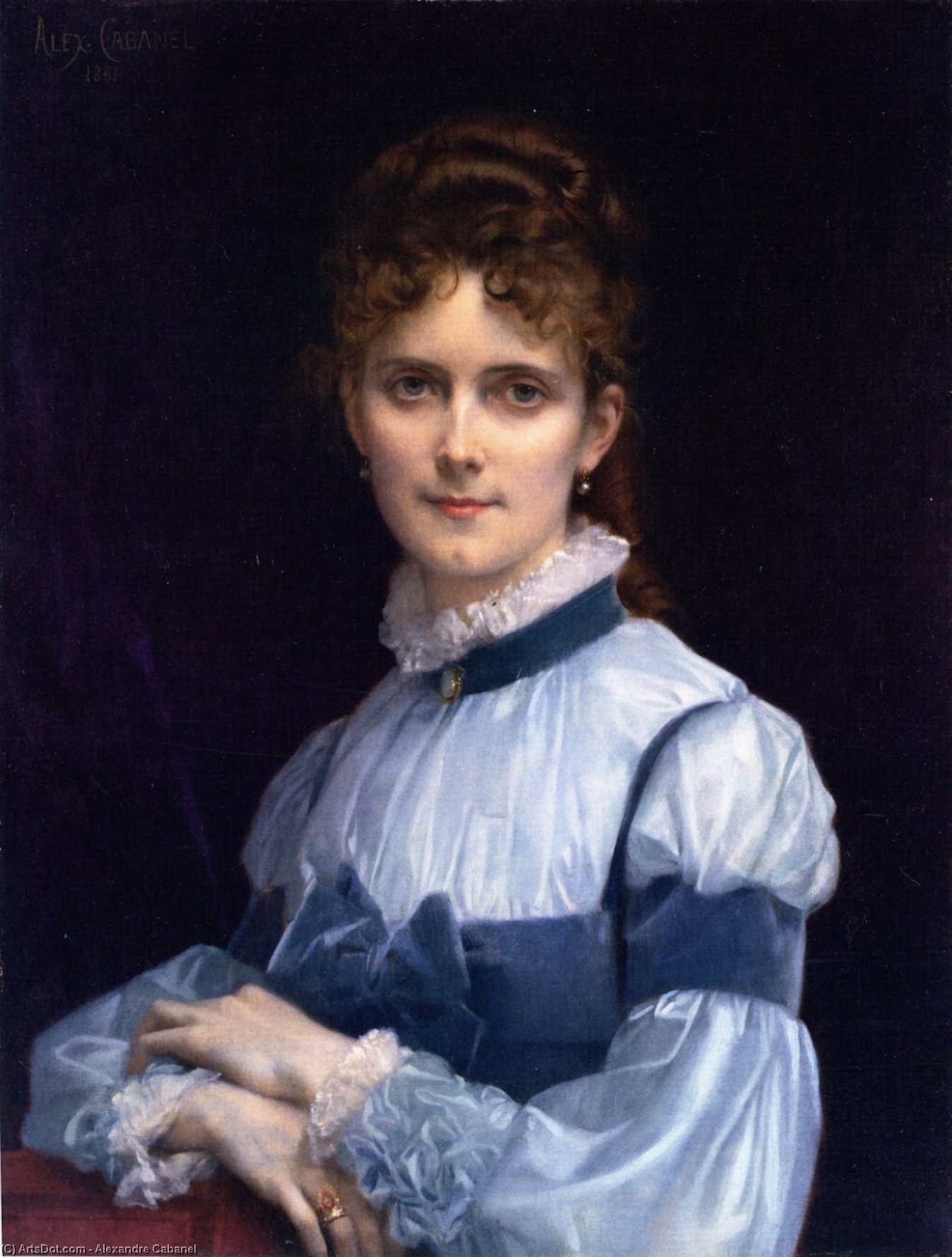 Wikioo.org - The Encyclopedia of Fine Arts - Painting, Artwork by Alexandre Cabanel - Fanny Clapp