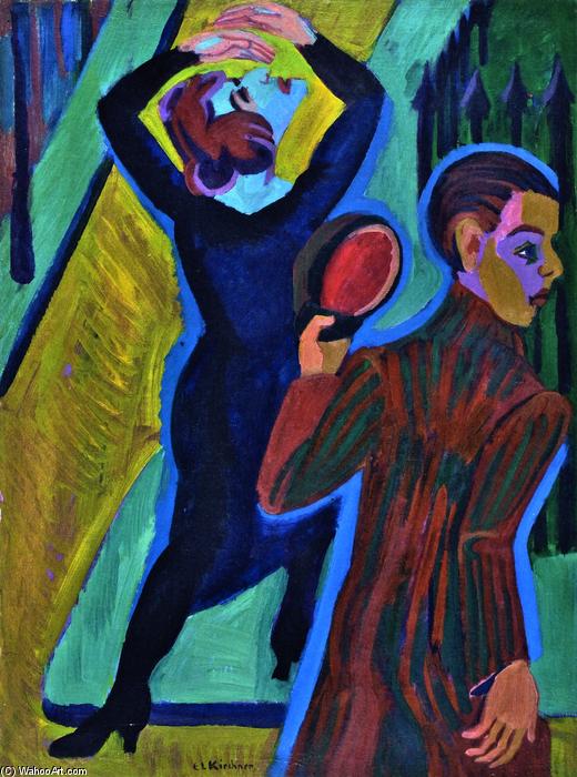 Wikoo.org - موسوعة الفنون الجميلة - اللوحة، العمل الفني Ernst Ludwig Kirchner - Farewell