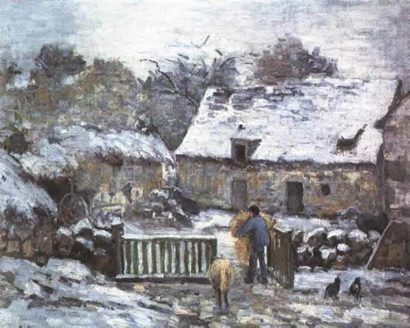 WikiOO.org - دایره المعارف هنرهای زیبا - نقاشی، آثار هنری Camille Pissarro - Farm at Montfoucault 2