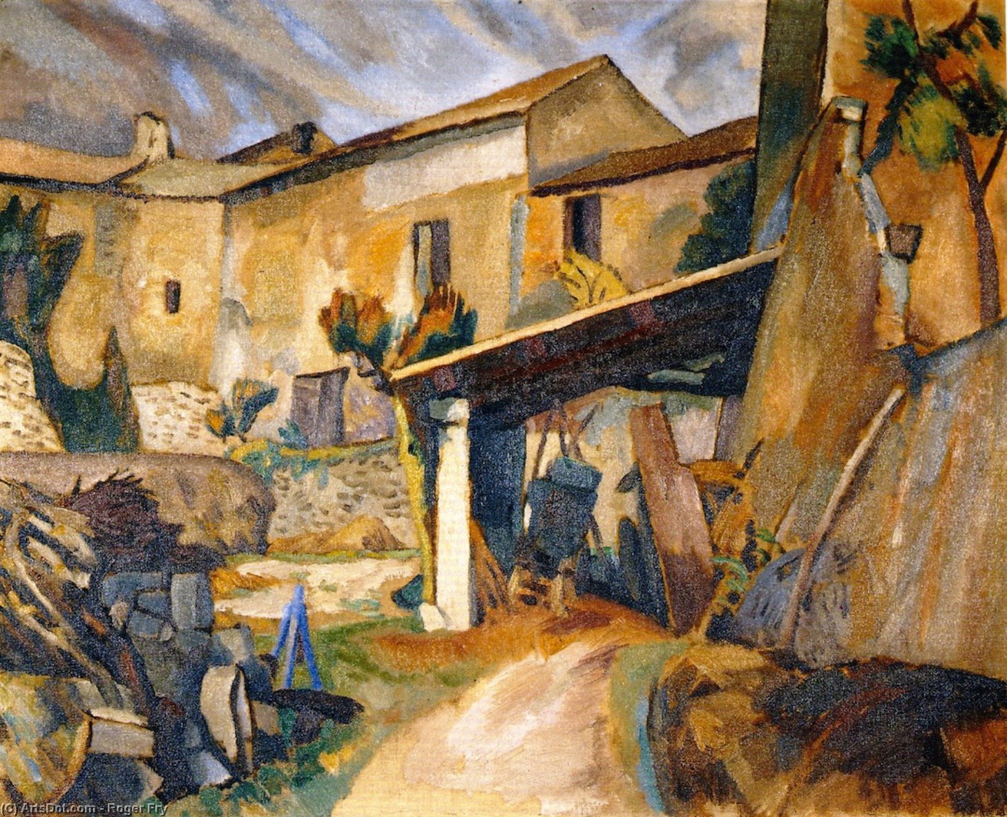 Wikioo.org - The Encyclopedia of Fine Arts - Painting, Artwork by Roger Fry - Farm-buildings, France