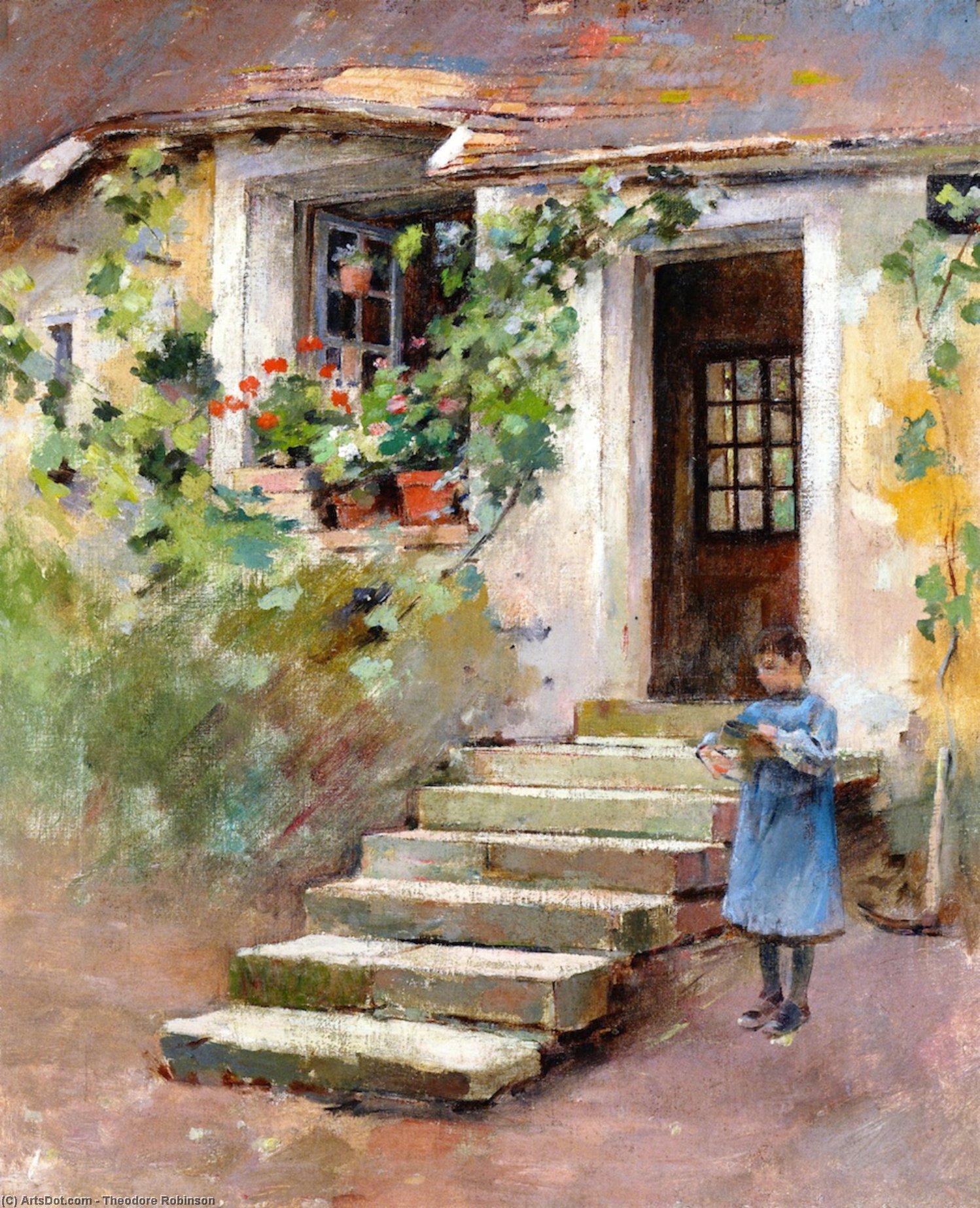 WikiOO.org - دایره المعارف هنرهای زیبا - نقاشی، آثار هنری Theodore Robinson - The Farmer's Daughter