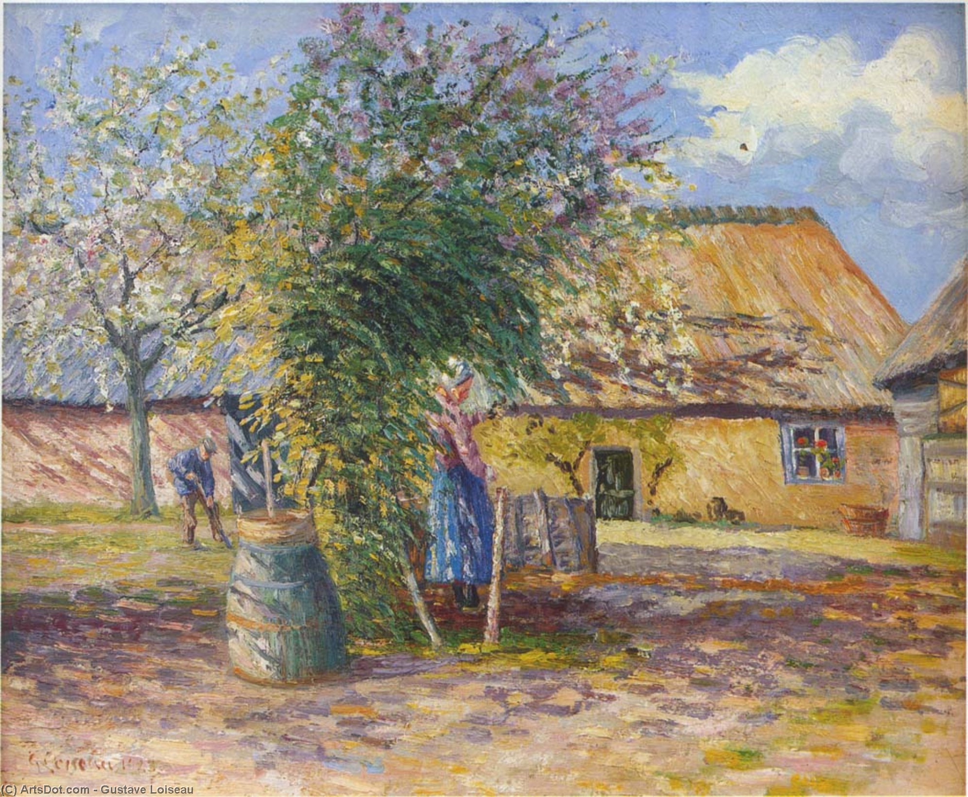 WikiOO.org - Güzel Sanatlar Ansiklopedisi - Resim, Resimler Gustave Loiseau - Farm in the Country