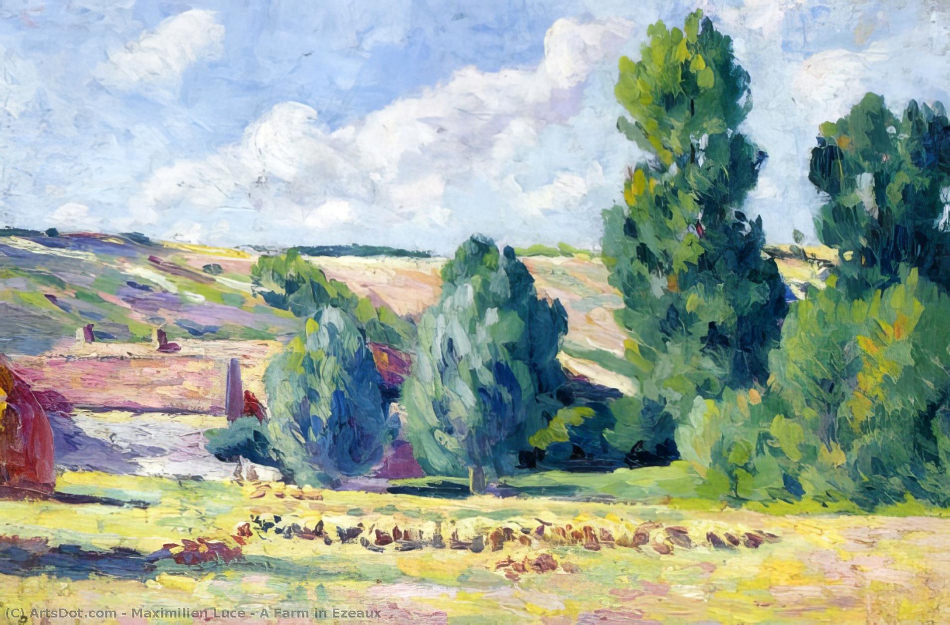 WikiOO.org - دایره المعارف هنرهای زیبا - نقاشی، آثار هنری Maximilien Luce - A Farm in Ezeaux