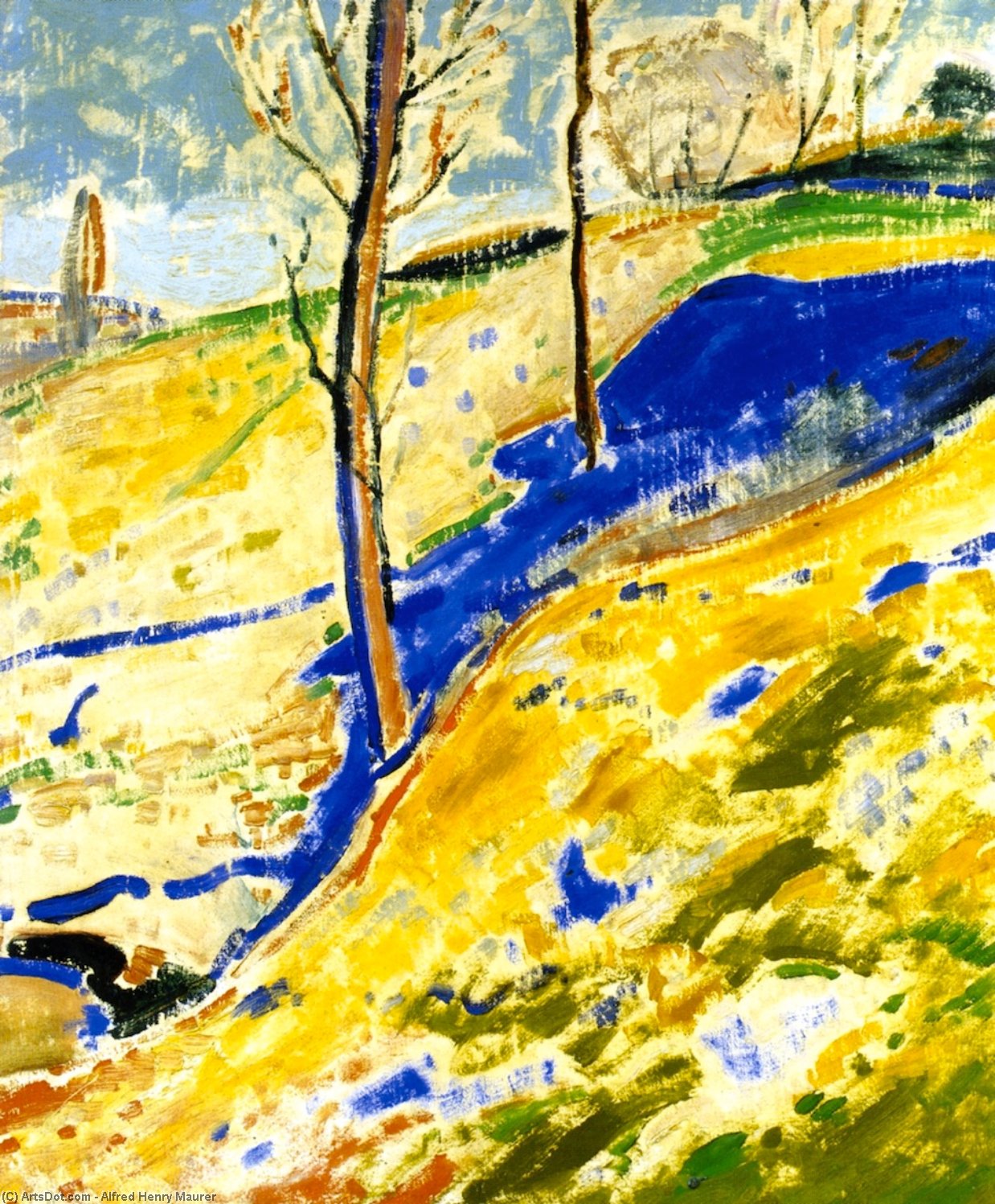 Wikioo.org - สารานุกรมวิจิตรศิลป์ - จิตรกรรม Alfred Henry Maurer - Fauve Landscape