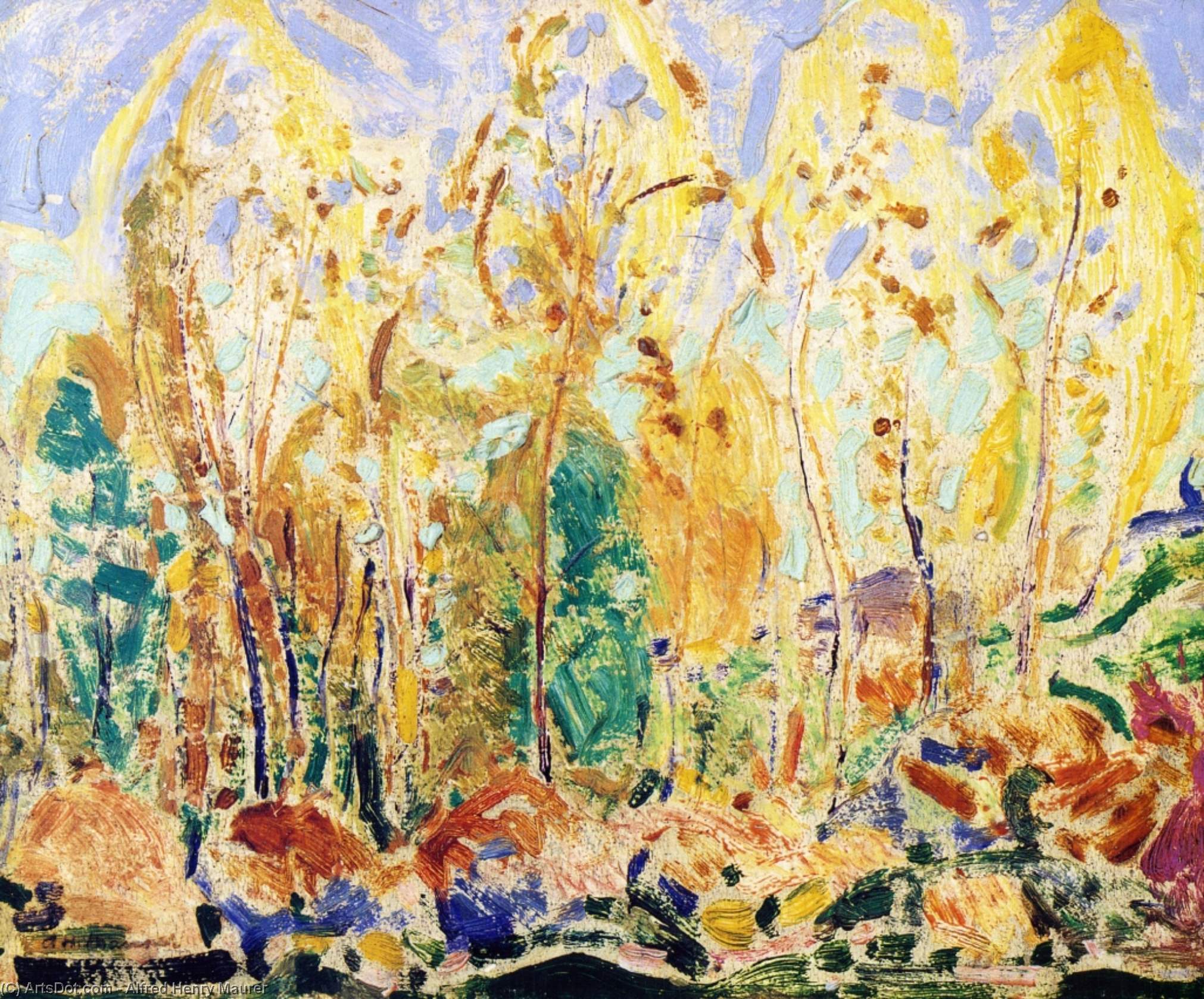 WikiOO.org - Енциклопедия за изящни изкуства - Живопис, Произведения на изкуството Alfred Henry Maurer - Fauve Landscape