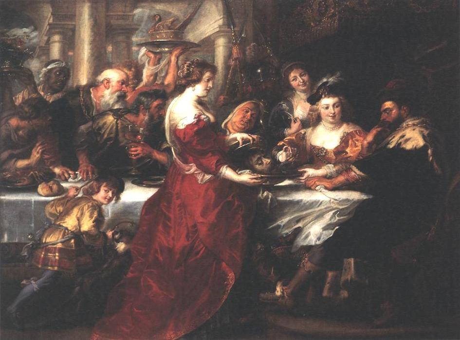 Wikoo.org - موسوعة الفنون الجميلة - اللوحة، العمل الفني Peter Paul Rubens - The Feast of Herod
