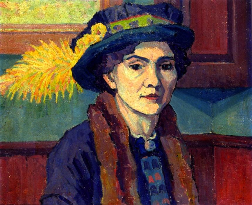 Wikioo.org - The Encyclopedia of Fine Arts - Painting, Artwork by Robert Bevan - The Feathered Hat