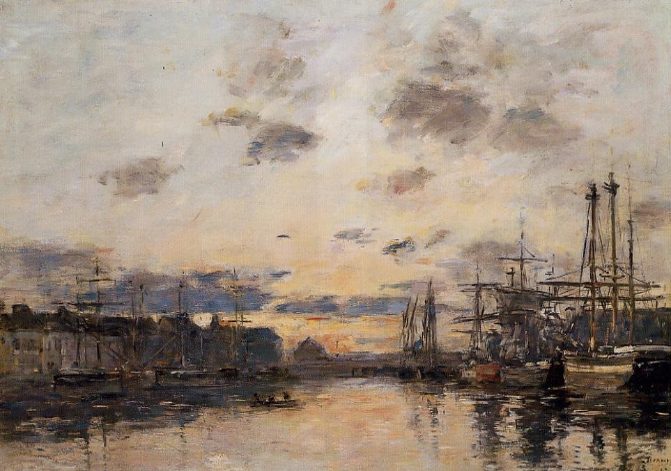 Wikioo.org - The Encyclopedia of Fine Arts - Painting, Artwork by Eugène Louis Boudin - Fecamp, the Basin