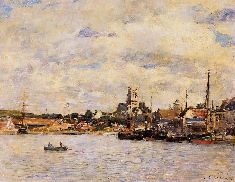 Wikioo.org - The Encyclopedia of Fine Arts - Painting, Artwork by Eugène Louis Boudin - Fecamp, the Port