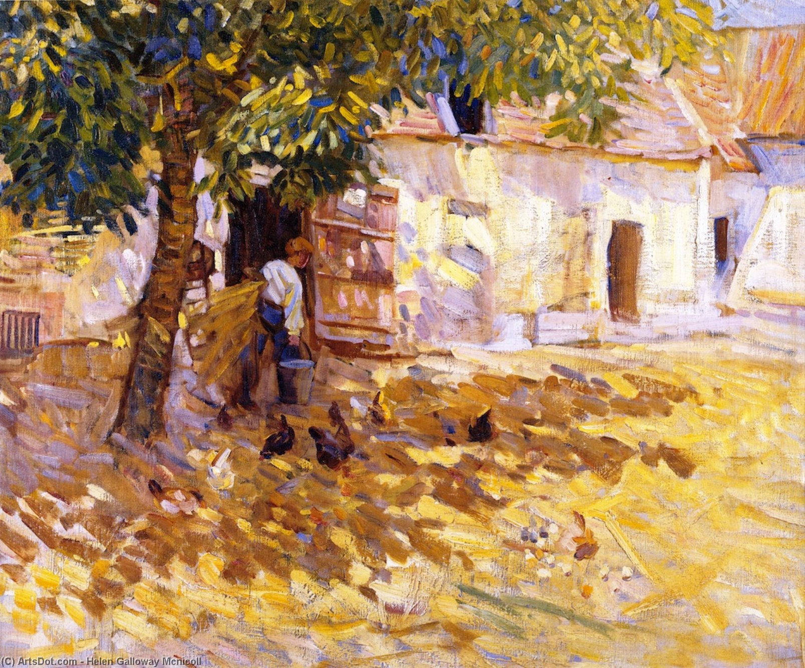 Wikioo.org - The Encyclopedia of Fine Arts - Painting, Artwork by Helen Galloway Mcnicoll - Feeding Time