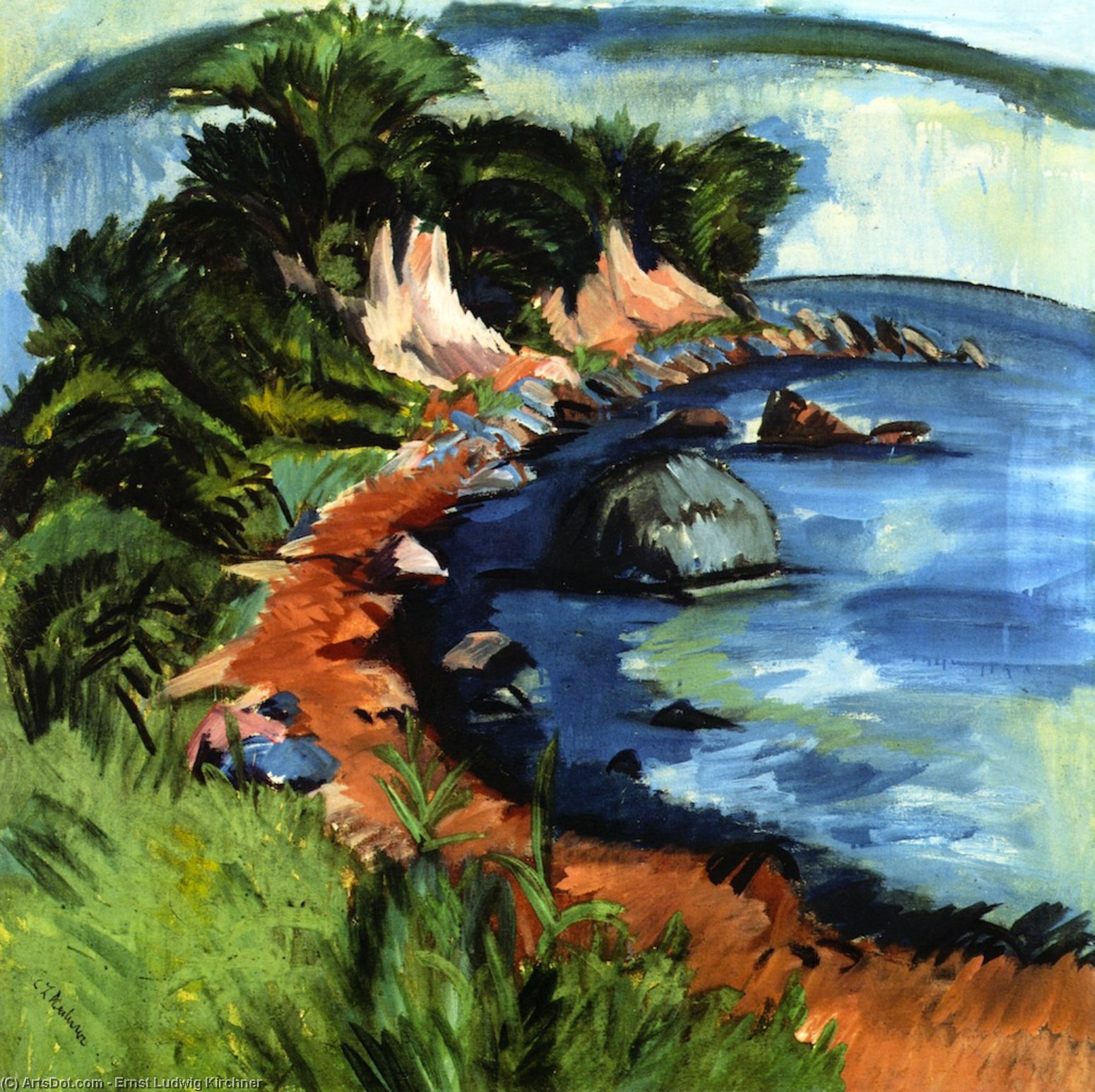 WikiOO.org - Енциклопедия за изящни изкуства - Живопис, Произведения на изкуството Ernst Ludwig Kirchner - Fehmarn Coast
