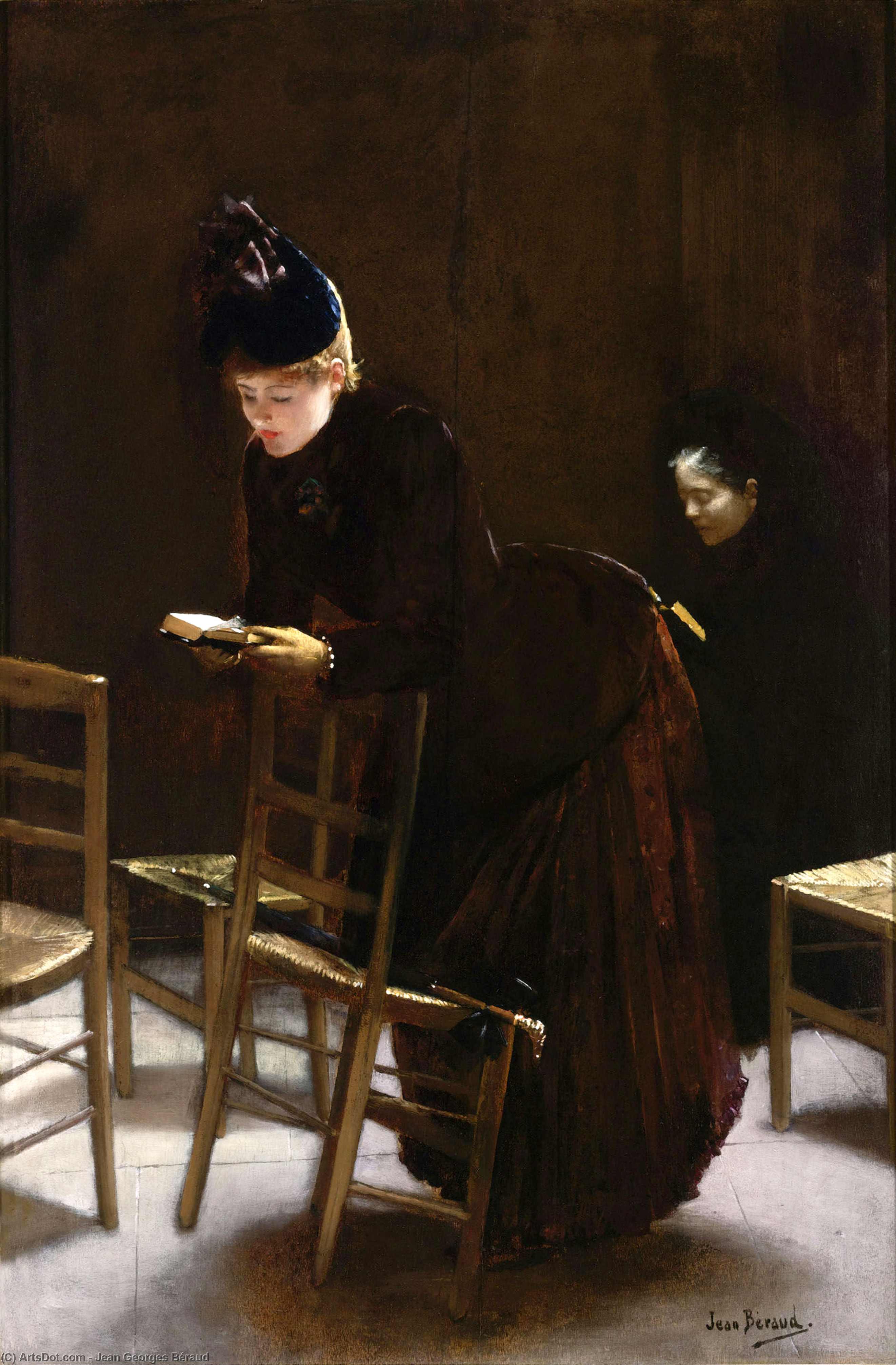 WikiOO.org - Encyclopedia of Fine Arts - Maľba, Artwork Jean Georges Béraud - Femme en Priere