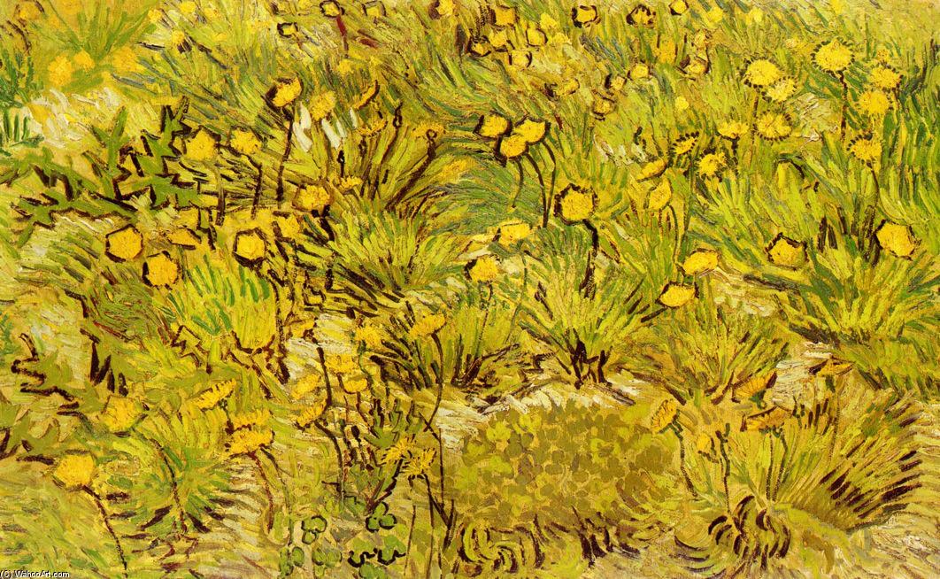 WikiOO.org - Encyclopedia of Fine Arts - Lukisan, Artwork Vincent Van Gogh - A Field of Yellow Flowers