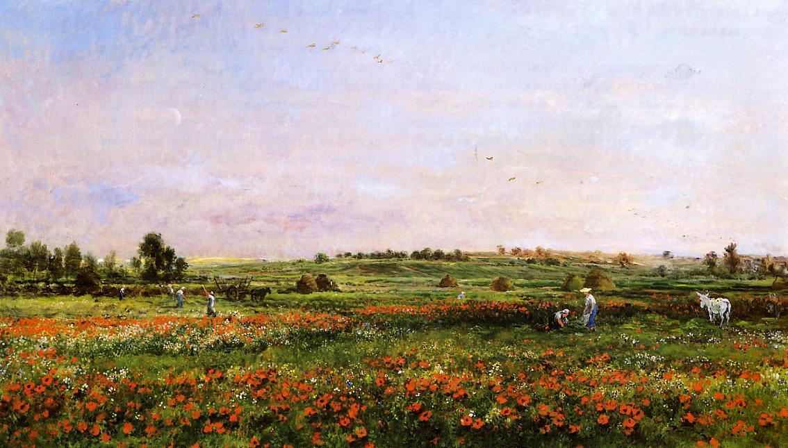 Wikioo.org - The Encyclopedia of Fine Arts - Painting, Artwork by Charles François Daubigny - Fields in the Month of June