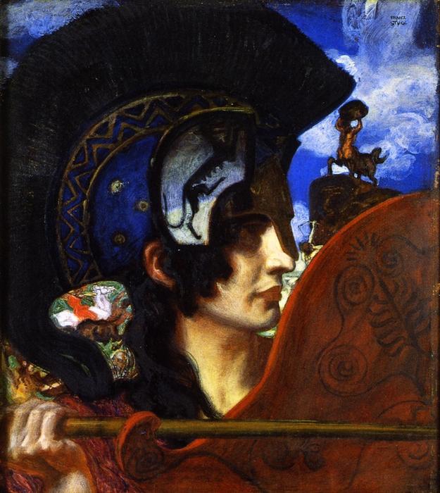 Wikioo.org - The Encyclopedia of Fine Arts - Painting, Artwork by Franz Von Stuck - Fighting Amazon
