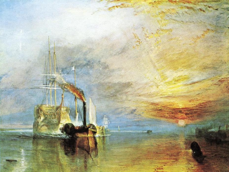 Wikioo.org - The Encyclopedia of Fine Arts - Painting, Artwork by William Turner - The Fighting Temeraire'', Tugged to her Last Berth To Be Broken Up, 1838''