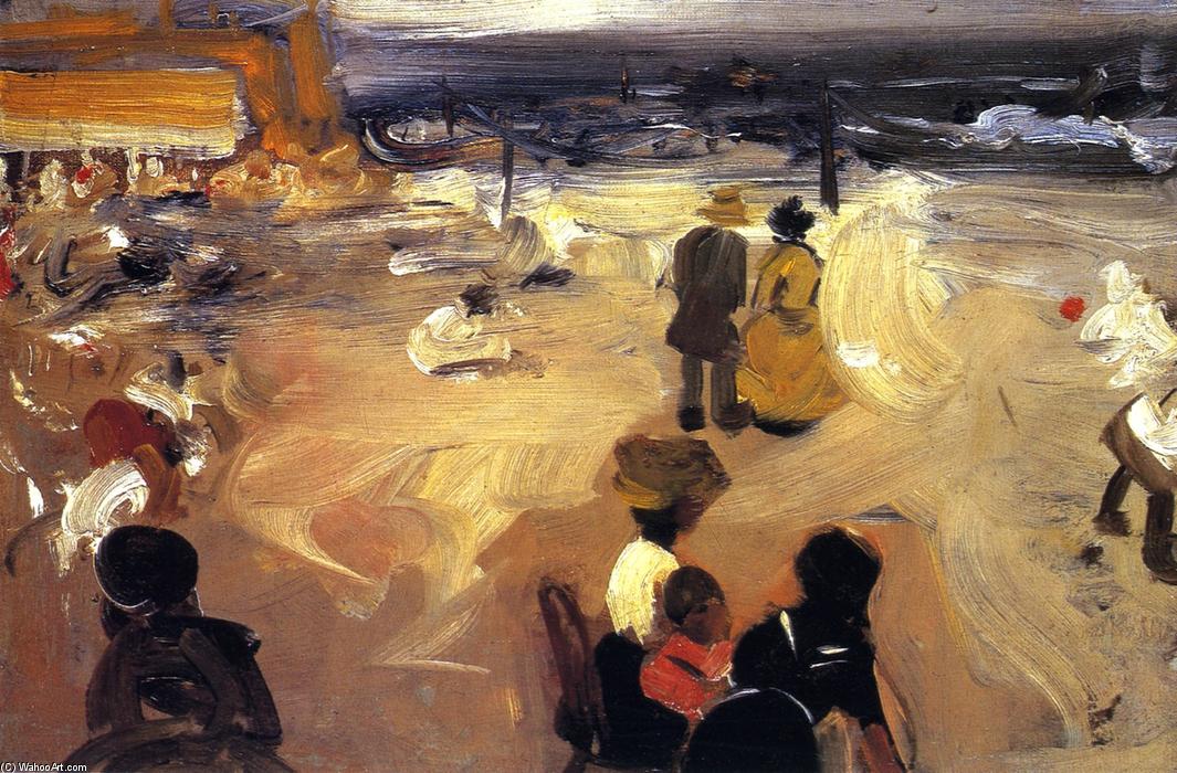 Wikioo.org - The Encyclopedia of Fine Arts - Painting, Artwork by Alfred Henry Maurer - Figures by the Sea