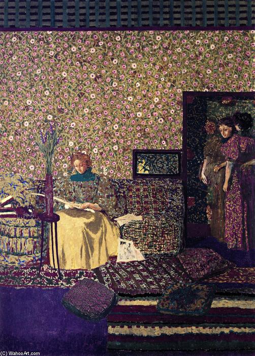 Wikioo.org - The Encyclopedia of Fine Arts - Painting, Artwork by Jean Edouard Vuillard - Figures in an Interior: Intimacy