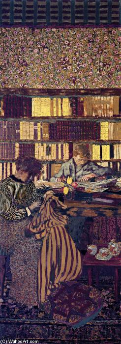Wikioo.org - The Encyclopedia of Fine Arts - Painting, Artwork by Jean Edouard Vuillard - Figures in an Interior: Work