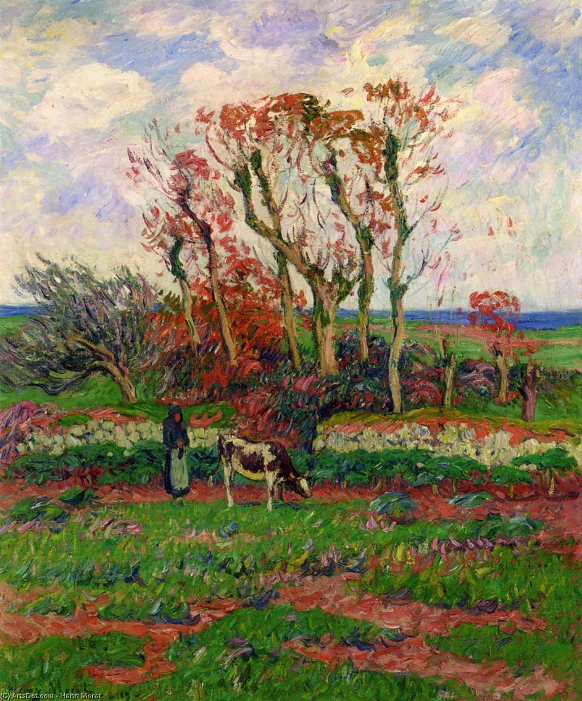 WikiOO.org - Güzel Sanatlar Ansiklopedisi - Resim, Resimler Henri Moret - Finestere, Autumn