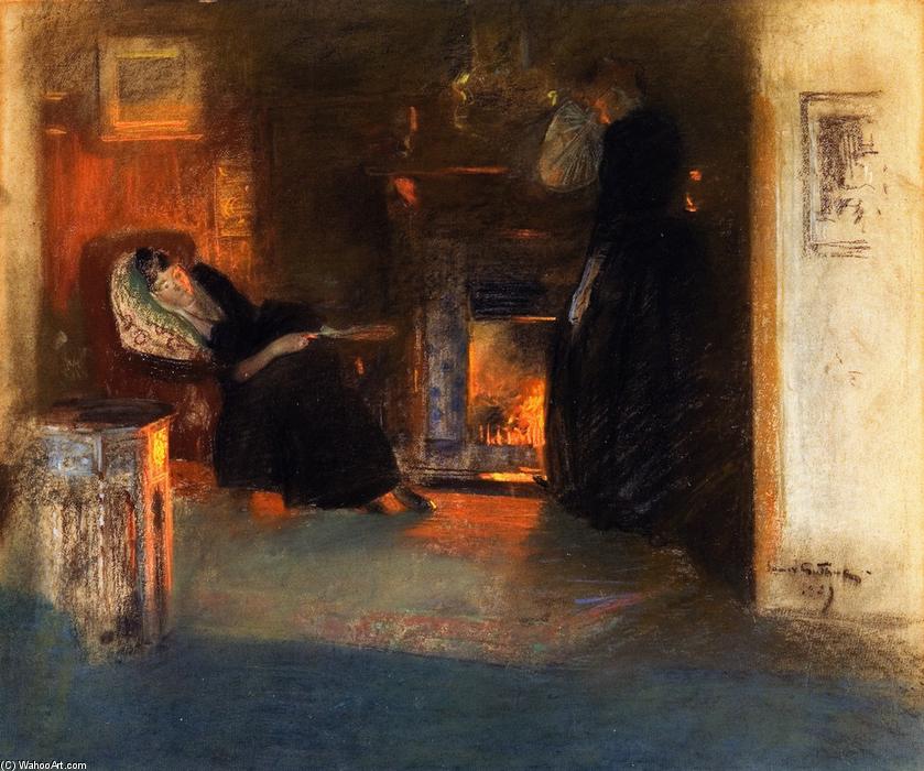 Wikioo.org - The Encyclopedia of Fine Arts - Painting, Artwork by James Guthrie - Firelight Reflections
