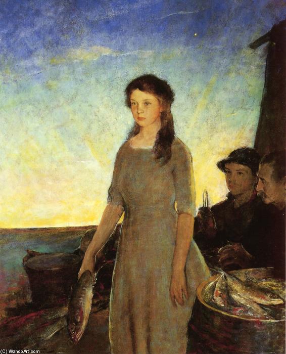 WikiOO.org - Enciklopedija dailės - Tapyba, meno kuriniai Charles Webster Hawthorne - The Fisherman's Daughter