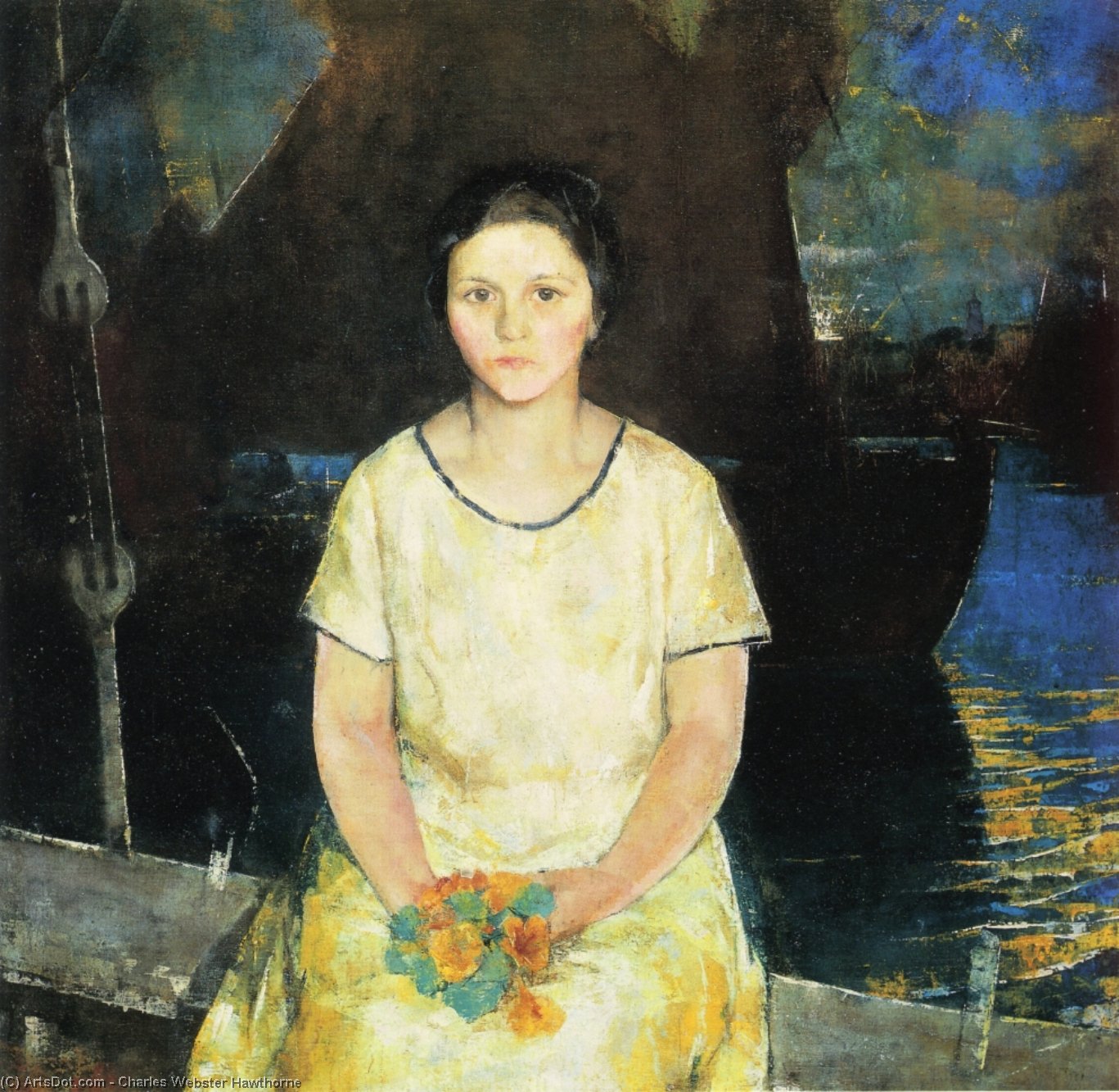 Wikioo.org - The Encyclopedia of Fine Arts - Painting, Artwork by Charles Webster Hawthorne - The Fisherman's Daughter