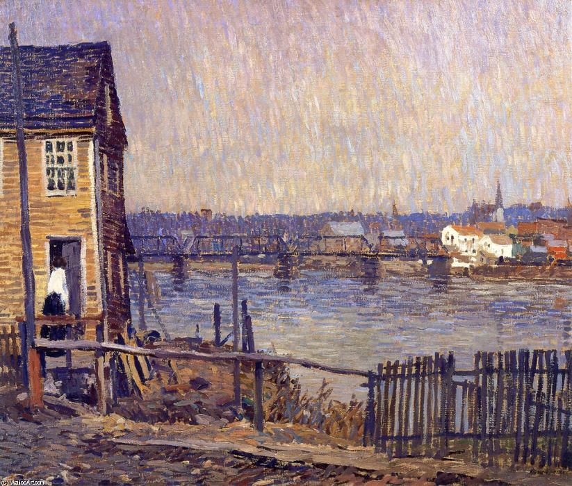 Wikioo.org - The Encyclopedia of Fine Arts - Painting, Artwork by Robert Spencer - A Fisherman's House